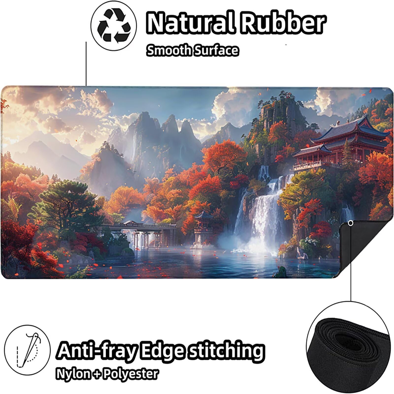 Caer Alfombrilla Ratón Gaming XXL 1500 x 800 mm, Alfombrilla Gaming Amarillo Mousepad con Base de Goma Antideslizante, Impermeable Desk Mat para Teclado y Raton, Accesorios Gaming, Regalos 7-C