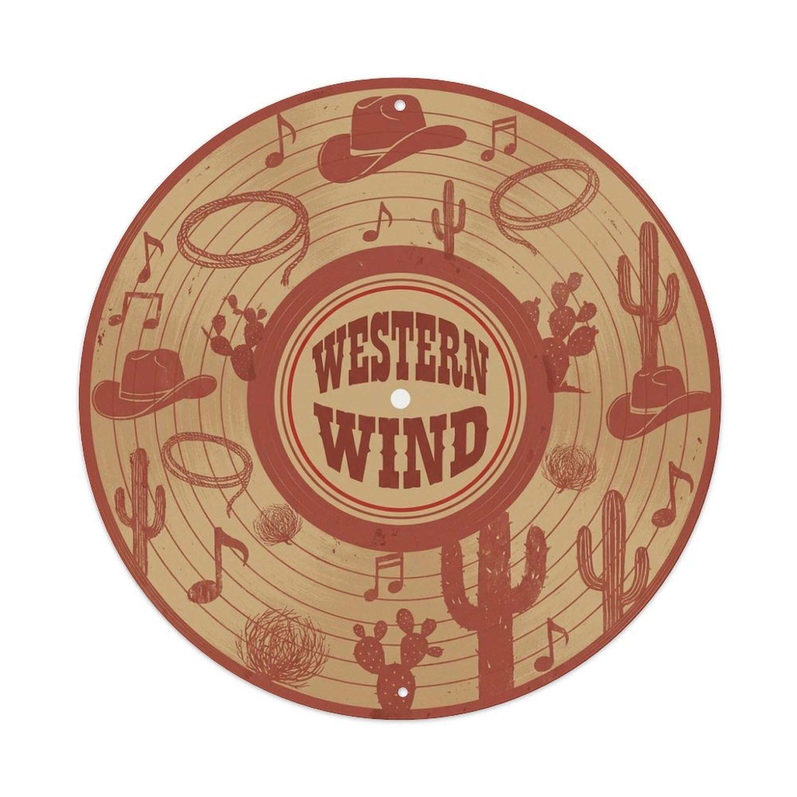 Desert Cowboy Country Vinyl Records Music Cover Metal Tin Sign