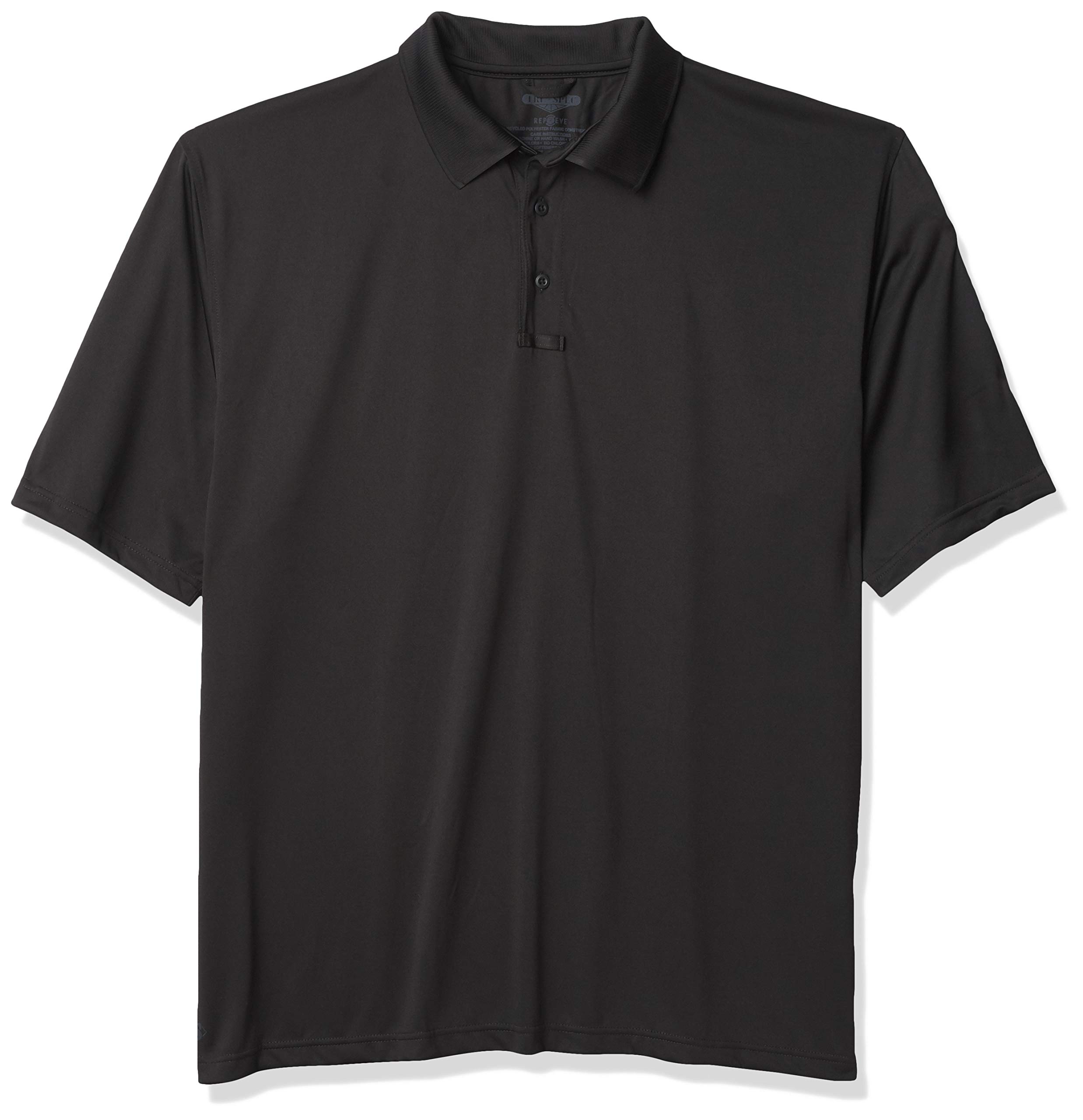 Tru-Spec Męska koszulka polo, z krótkim rękawem, 24-7, czarna, rozmiar 5XL