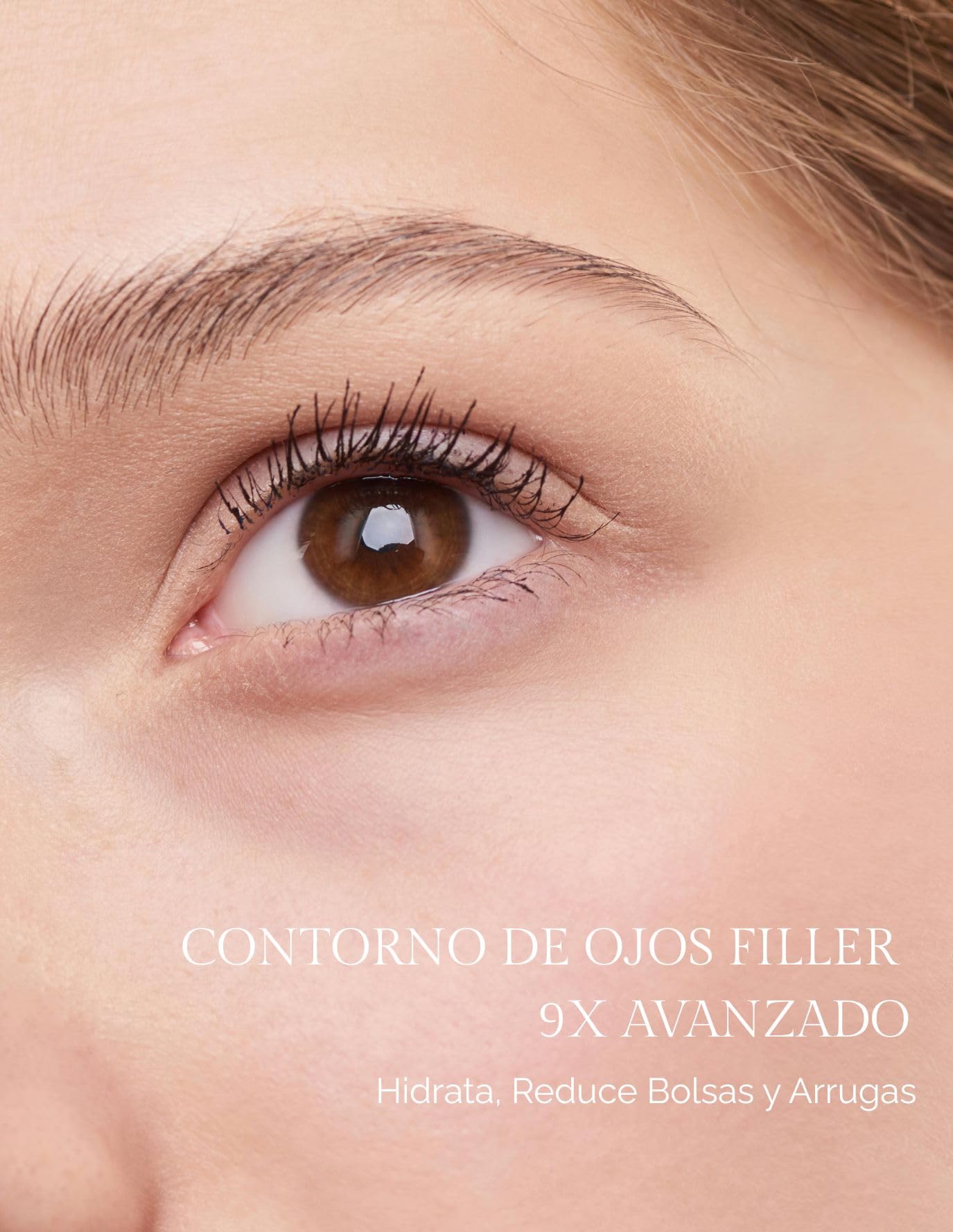 Anaissa Contorno de Ojos Rejuvenecedor Filler 9 – Gel Crema Antiedad con Ácido Hialurónico, Efecto Lifting, Reduce Bolsas, Ojeras y Arrugas – 15 ml