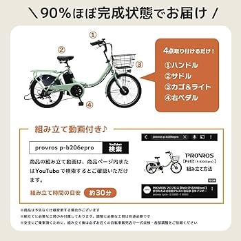 プロブロスPROVROS 折りたたみ電動アシスト自転車　20インチ　新品未使用 PROVROS 電動自転車 折りたたみ 電動アシスト自転車 20インチ