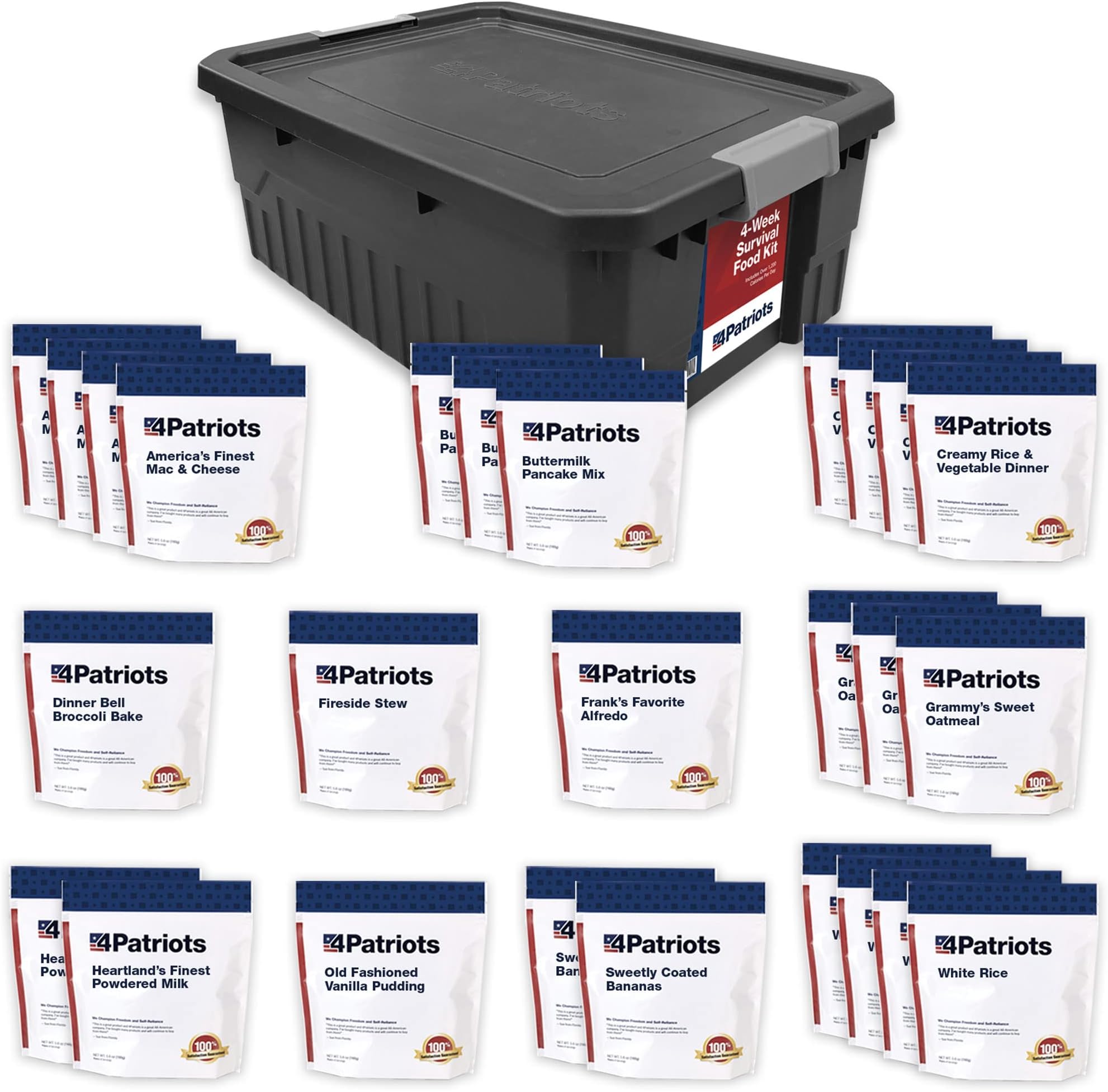 4Patriots 4Week Survival Food Kit Emergency Food Supply