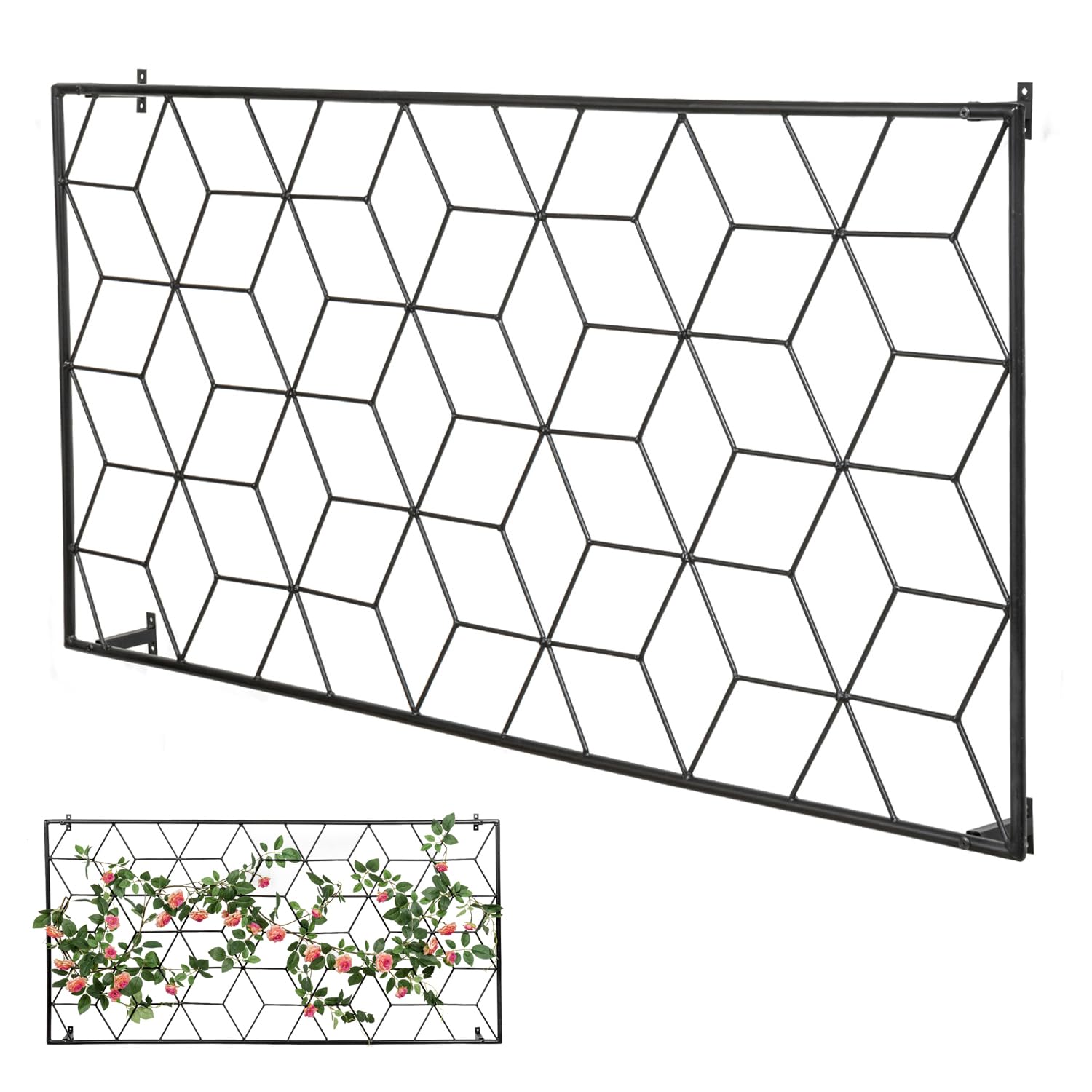 GIRUVI 「Grow on the Wall」Gracilius Amazon.com : MyGift 4 Foot Geometric Cube Pattern Style