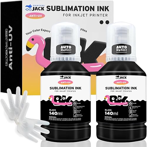 Printers Jack Tinta de sublimación para impresoras de inyección de tinta Supertank ET-2800 ET-2803 ET-2720 ET-2760 ET-3760 ET-4700 ET-4800 ET-7720