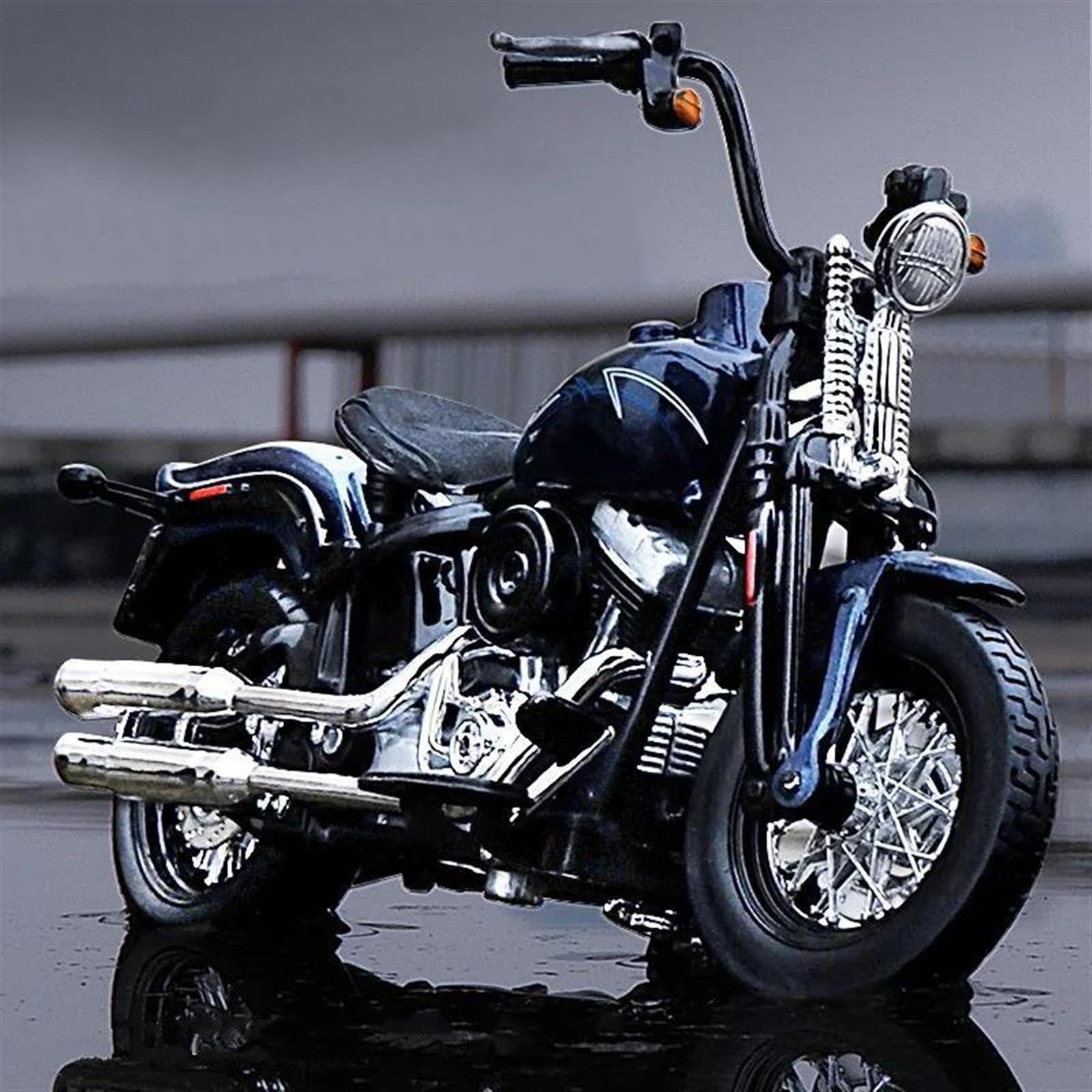 SEYXF Motorbike Toy Motorcycle Model Simulation Alloy Toy 1:18 for Harley for Davidson FLSTSB Cross for Bones 2008(with Foam Box)