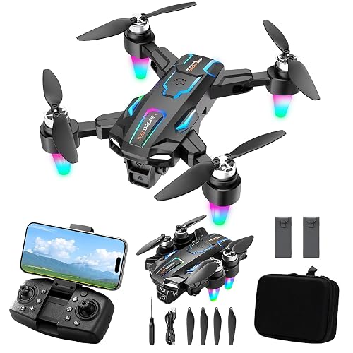 Dron con Camara 8K, 360°Flip, Despegue y Aterrizaje con un Solo Botón, Motor Sin Escobillas