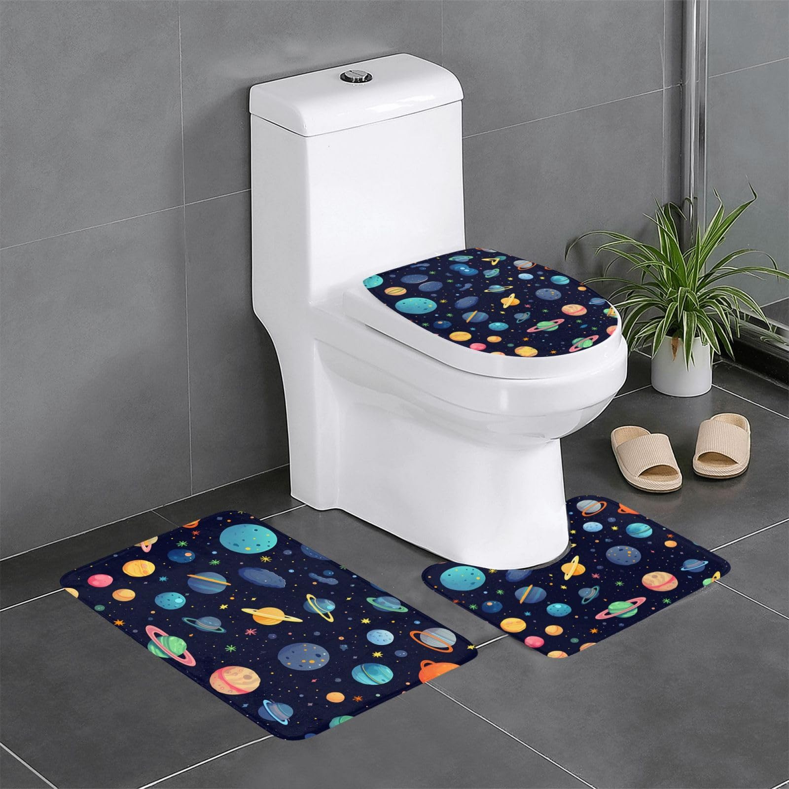 Tapis de salle de bain antidérapants étoiles pour éviter les chutes sur carrelage