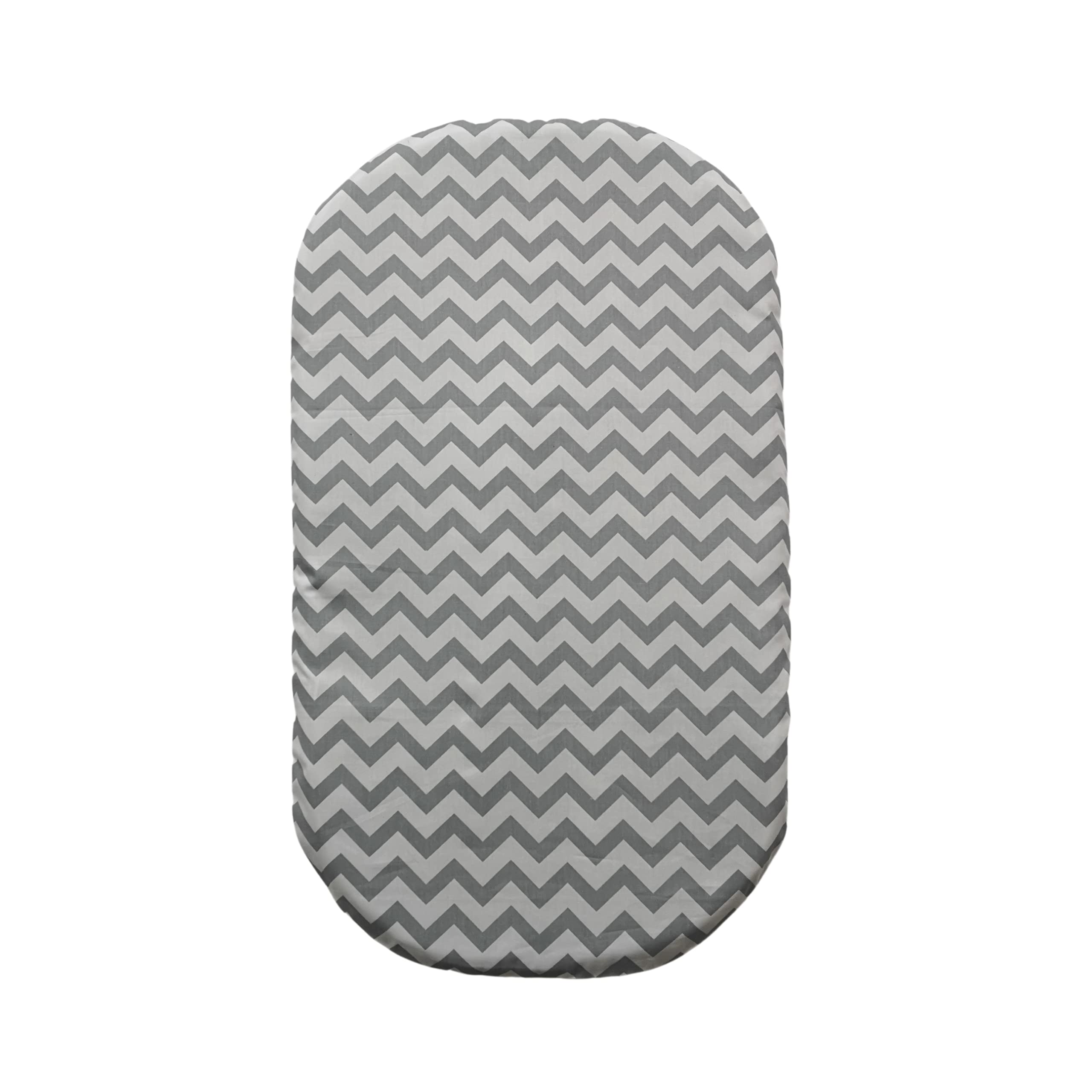 Topponcino Montessori Sfoderabile, Collezione "Pure Colors" con Fodera in Puro Cotone e Poliestere Antibatterico (ZigoZago Grigio)