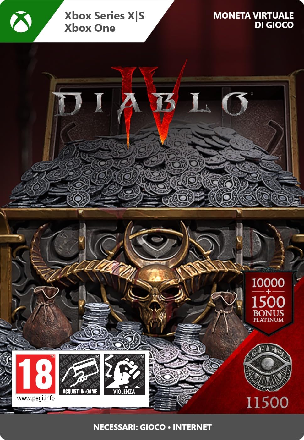 Diablo IV : 11500 Platinum | Xbox One/Series X|S - Codice download