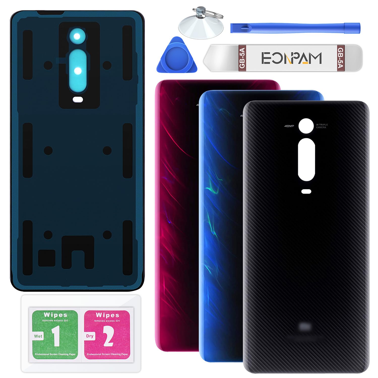 Amazon.com: Eonpam Back Cover Glass for Xiaomi Mi 9T / 9T Pro