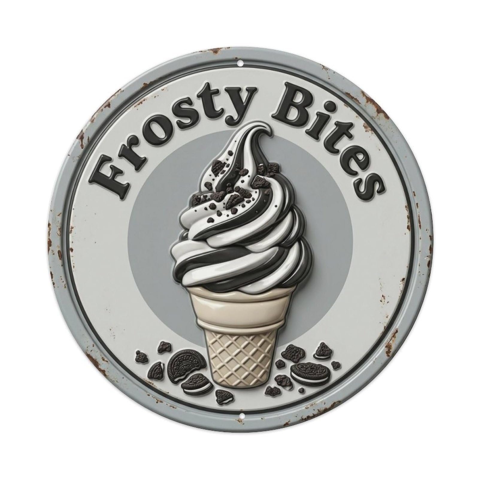 Frosty Bites Cone Retro Metal Tin Sign