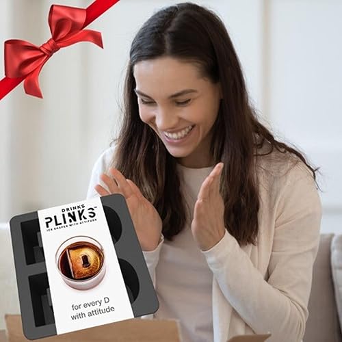 Miniatura 10 de DRINKSPLINKS Bandeja de molde de silicona para cubitos de hielo  Letra E. Moldes personalizados para cubitos de hielo grandes con monograma para