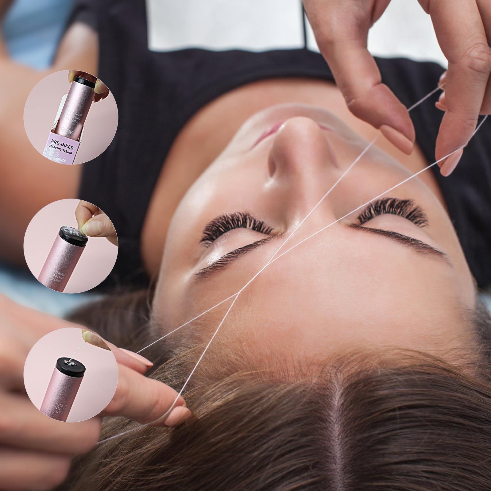 Biomaser Máquina inalámbrica Semi Permanent Maquillaje 2PCS 900mAh Batería con 10 Unidades Cartuchos Agujas para Cejas Labios Eyeliner Ombre Polvo Cejas Microshading Accesorios