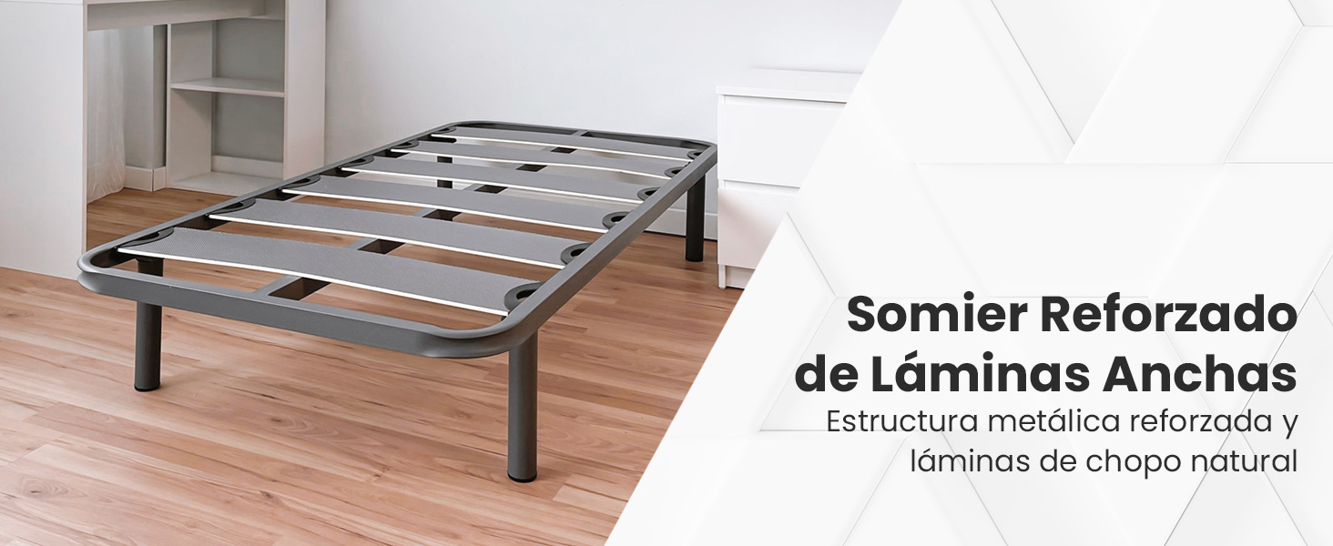 Lit Coffre 140x200cm, Avec Sommier à Lattes Métalliques, Matériau Lin