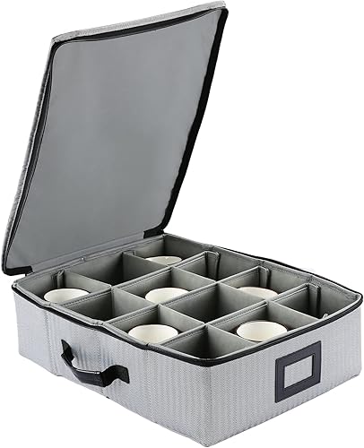 Juego de organizador de almacenamiento de vajilla de China con almacenamiento de tazas y tazas organizador de almacenamiento apilable para tazas de