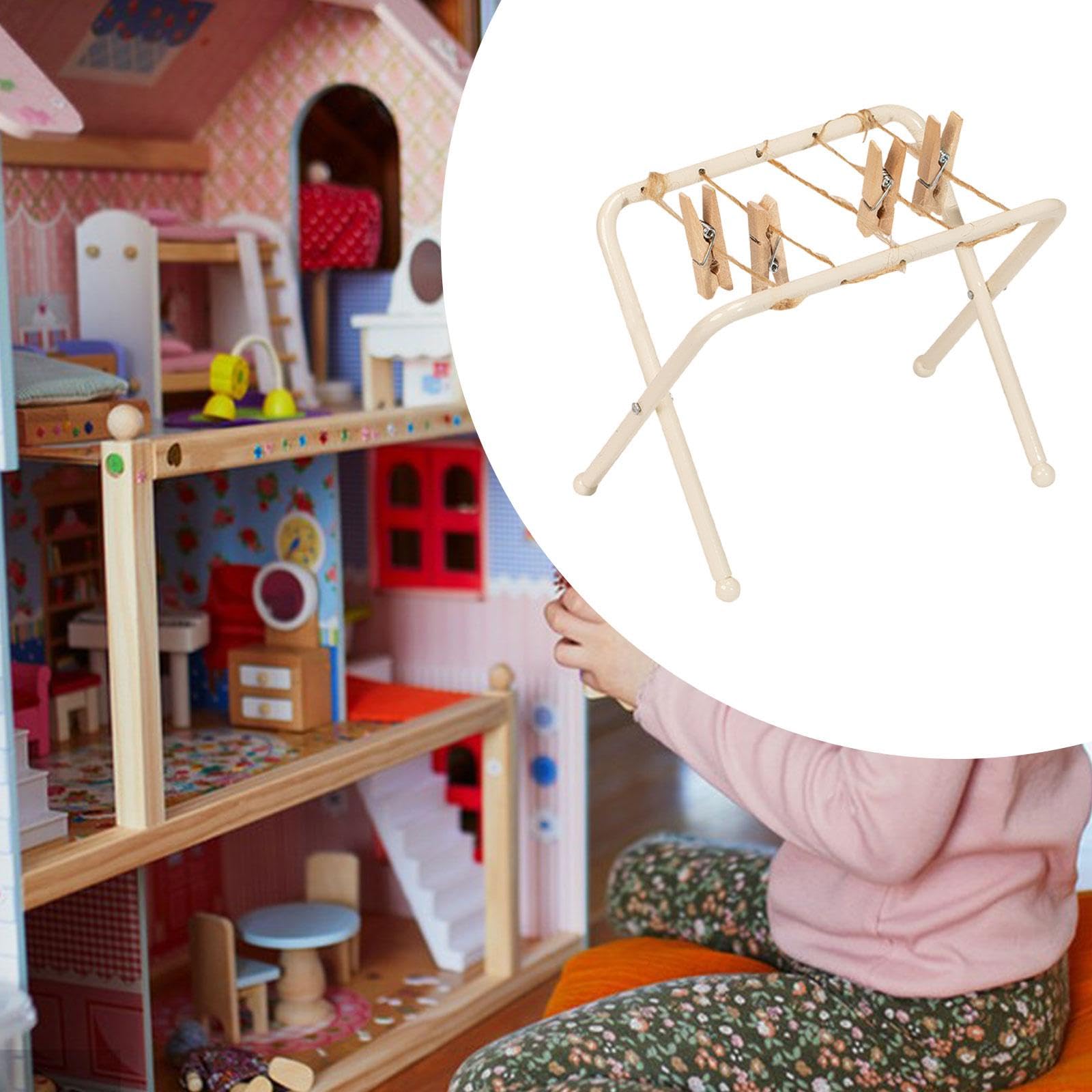 Set Di Utensili Da Appendere In Bronzo Per Casa Delle Bambole, Set E Rack In Miniatura 1:12 Accessorio Da Cucina - Foto 7