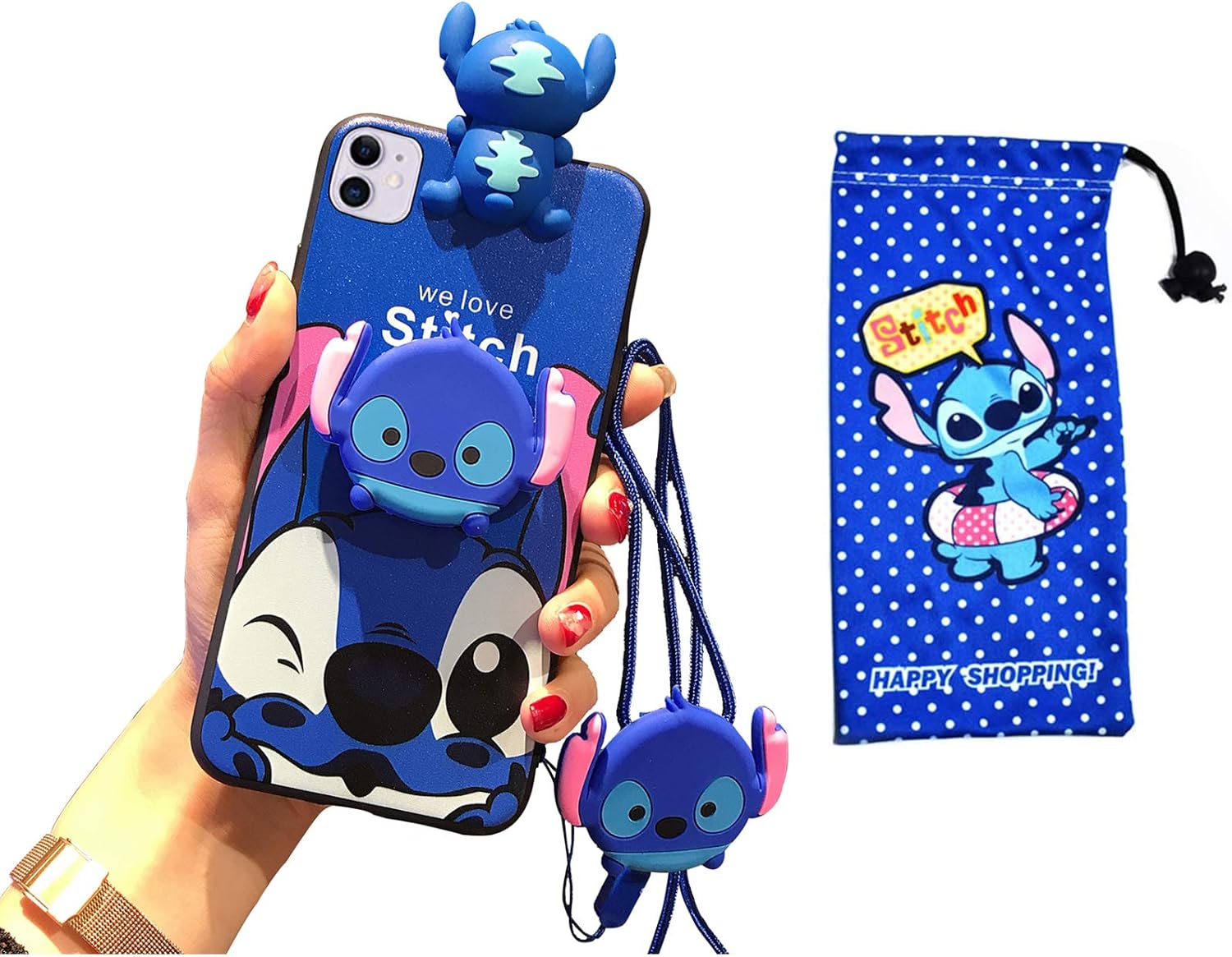 Amazon Com Vanvene Cute 3d Stitch Cartoon Funny Animal Character Case Cover Compatible With Iphone 11 Case 6 1 Inch For Kids Girls And Boysfits Apple Iphone 11 With Holder Lanyard Doll Cell Amazon Com Vanvene Cute 3d Stitch Cartoon Funny Animal Character Case Cover Compatible With Iphone 11 Case 6 1 Inch For Kids Girls And Boysfits Apple Iphone 11 With Holder Lanyard Doll Cell