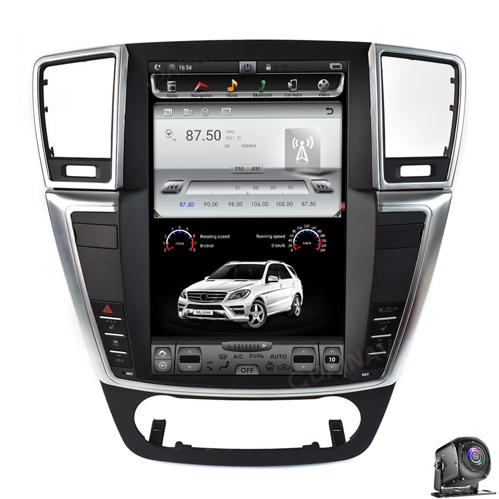 Dla B-enz GL ML Class W164 X164 X166 ML350 ML500 ML280 GL320 GL350 GL450 2012-2015 12,3"stereo ulepszenie radia samochodowego jednostka główna odtwarzacz multimedialny Carplay nav(Color:8 CORE 8+256G)