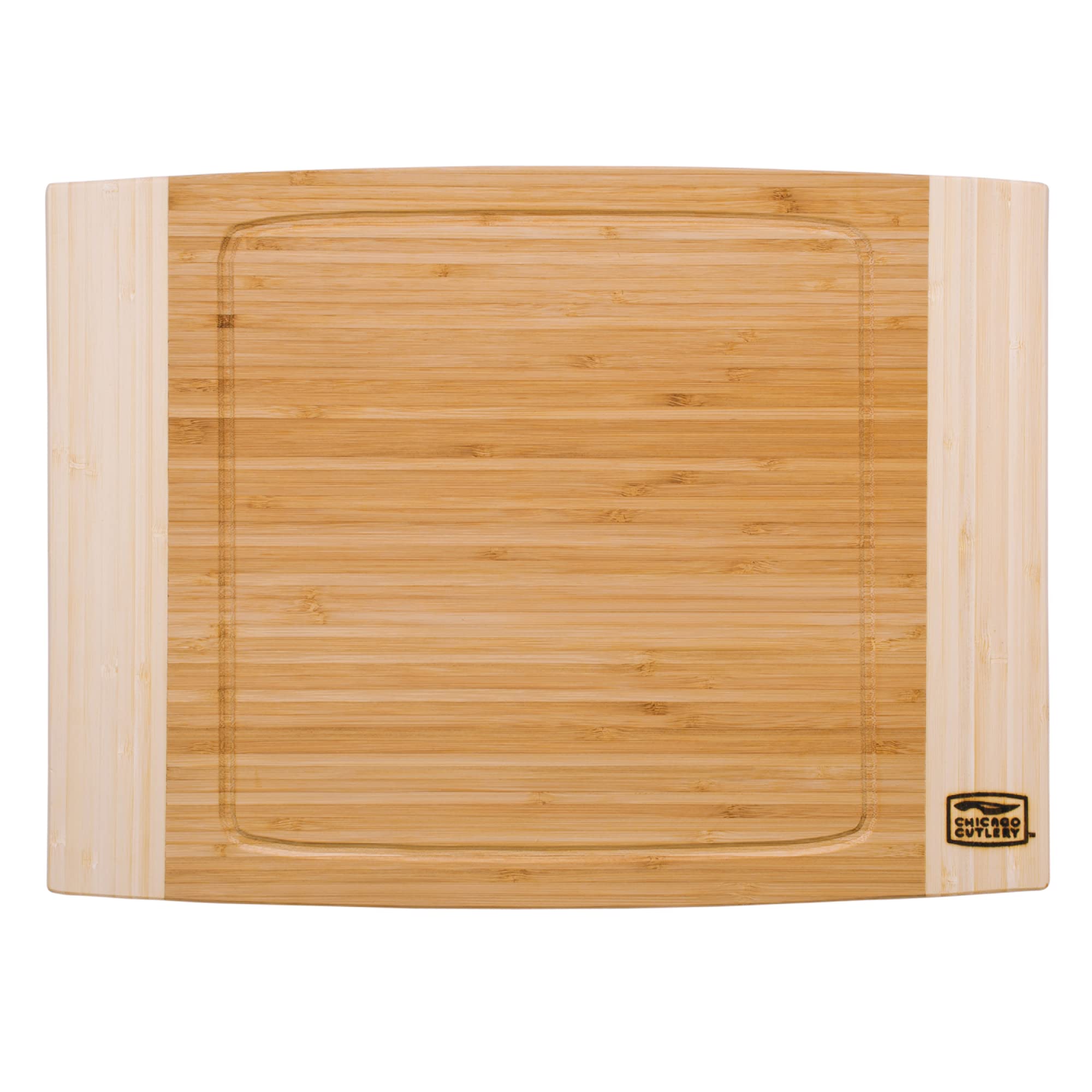 Chicago Cutlery Woodworks 12x16 inch Large Bamboo Cutting Board With Juice Groove, 0.75 in Thick, Eco-Friendly Wooden Chopping Board for Home Kitchen