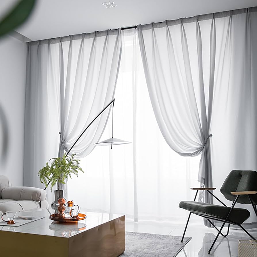 カーテン　グレー　レースカーテン　遮光1級 Amazon｜レースカーテン グレー 春夏 小窓 外から見えにくい