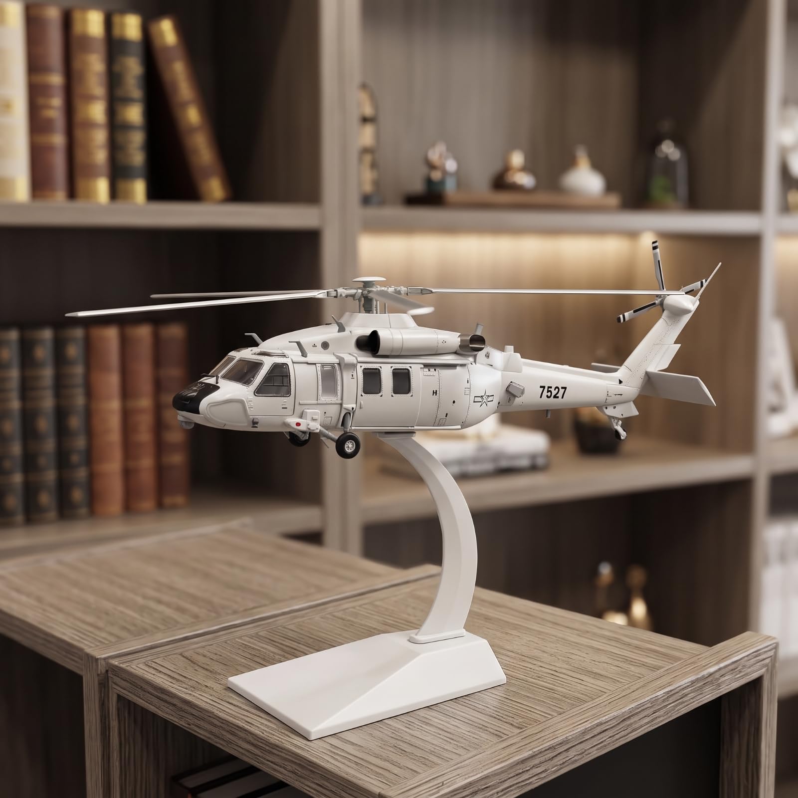 Aircraft Replica Z-20 Elicottero Modello con Aspetto Realistico Materiale In Lega di Zinco Montaggio Completo con Stand Presentazione Professionale, Stile a 3