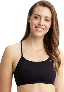 Jockey 1351 Women's Super Combed Cotton Elastane Stretch Multiway Styled Crop Top with Adjustable Straps and Stay Fresh Tr Price In India