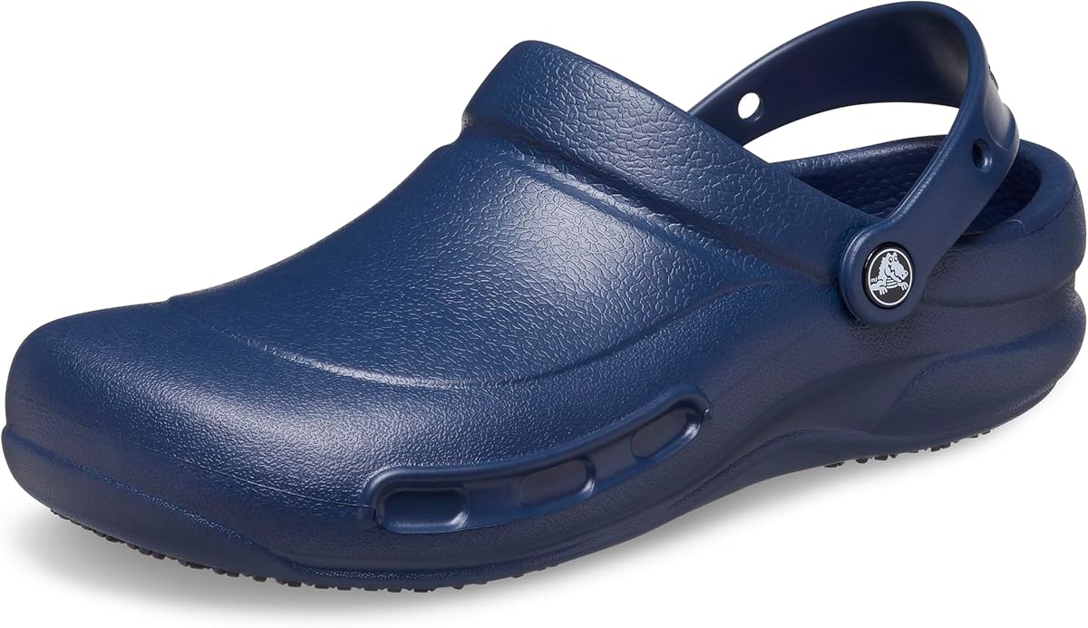 Amazon.com | Crocs Unisex Adult Bistro Clogs, Slip Resistant Work Shoes, Navy, 9 US | Mules & Clogs