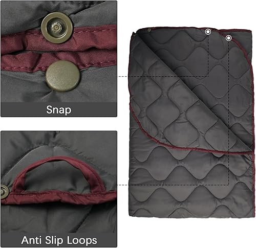 Vista 79 de LOOGU Manta de camuflaje con aislamiento impermeable para acampar al aire libre, senderismo, caza, supervivencia, mochilero, picnic Alpha Green