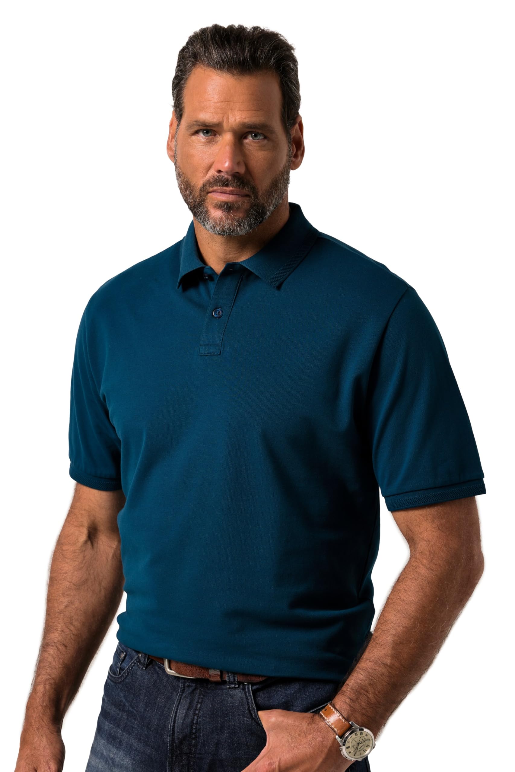 JP 1880 Herren Jp1880 Poloshirt Flexnamic®, Halbarm, Bis 8 XL Poloshirts