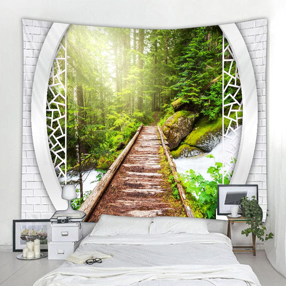 Amazon.co.jp: 3Dタペストリー風景森の装飾タペストリー家の装飾