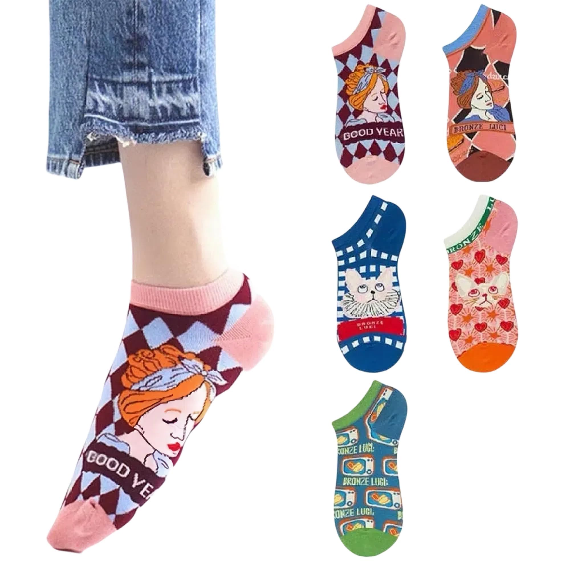 Women's Toe Socks Low Cut Running Separated Toe Socks Five Toe Socks for Ladies Casual