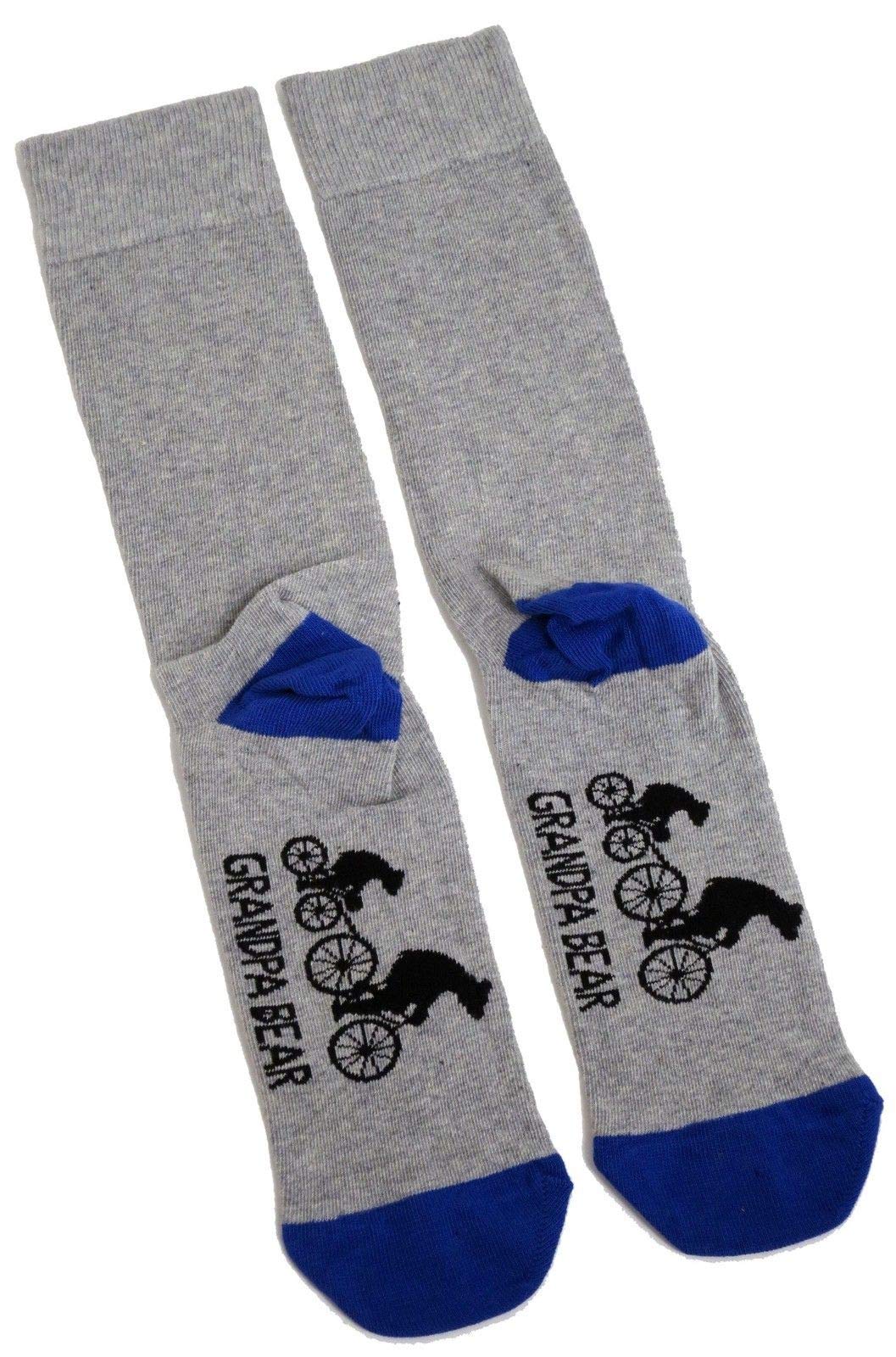 Sock Shack Mens Grandpa Bear On Bike Socks For Grandad UK Size 6-11 / Eur 39-46 / USA 7-12