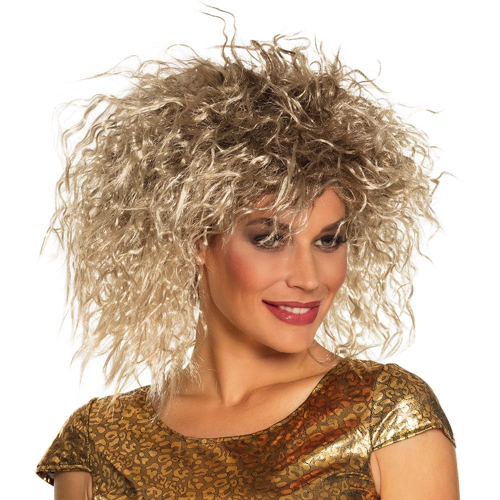 Perücke „Mähne Disco“ In Kastanienbraun – Voluminöser Lockenlook Für Partys & Kostüme