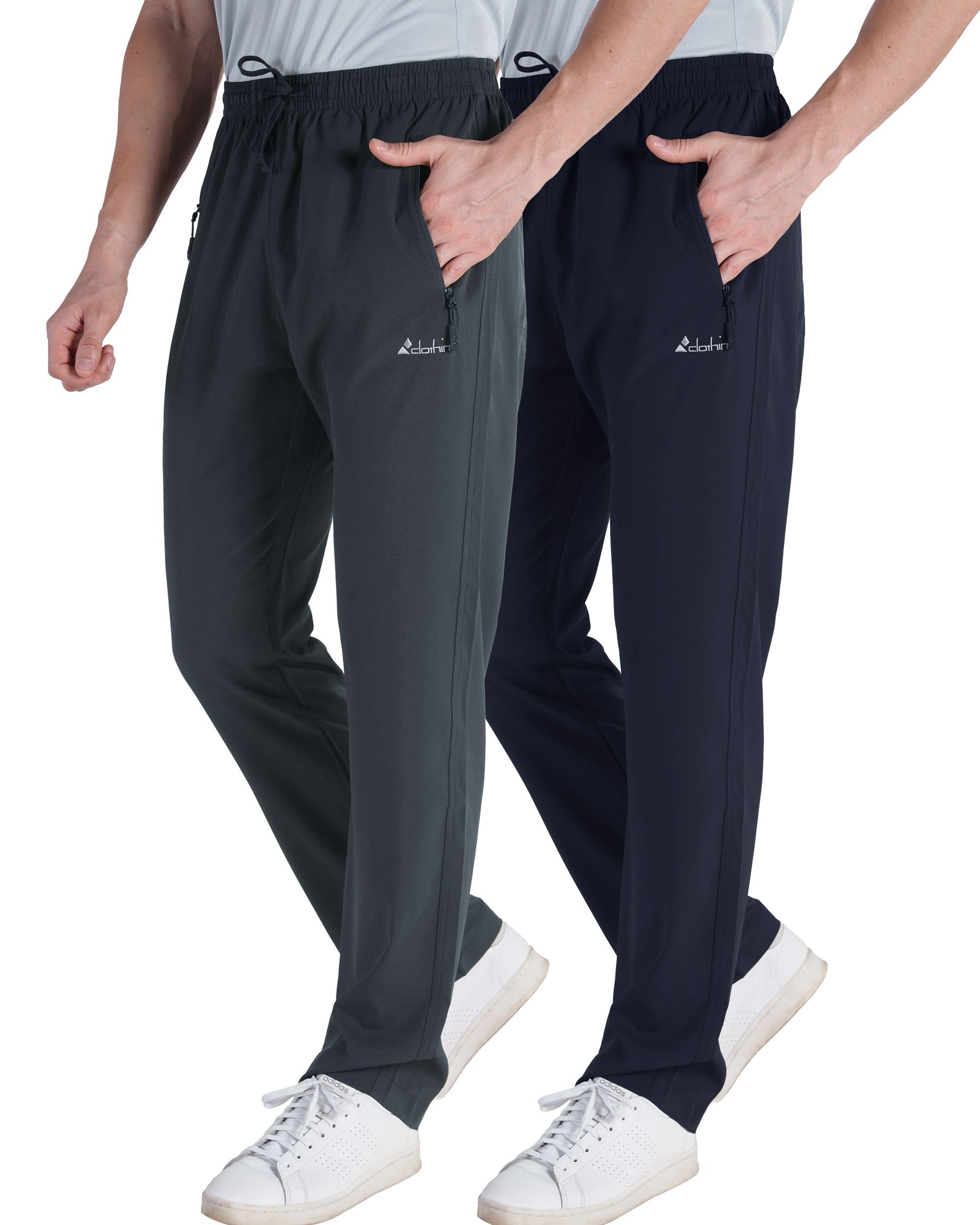 clothin Men's Lightweight Quick Dry Stretch Pants for Workout and Travel