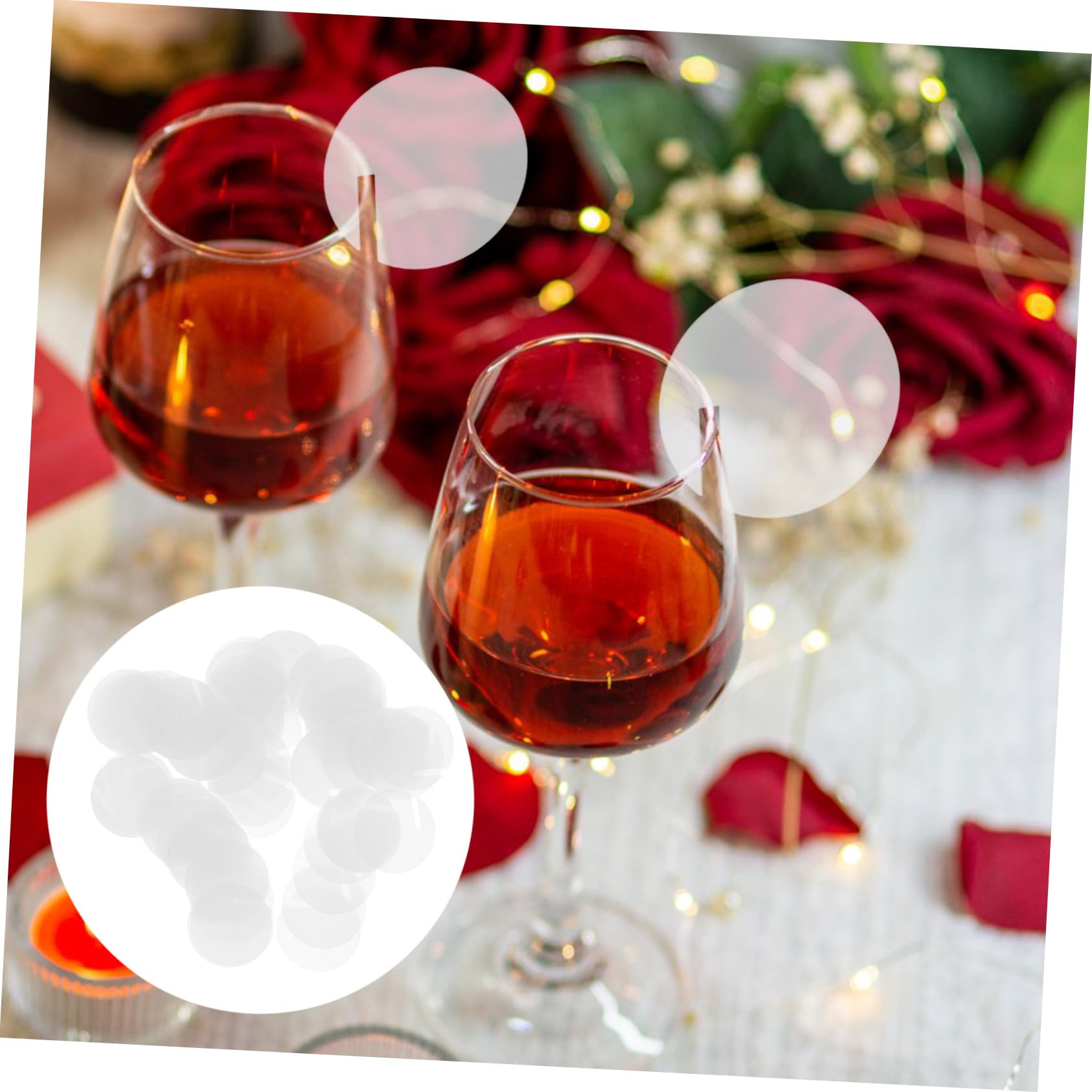 Étiquettes De Boisson Rondes En Acrylique Transparent 60 Pièces, Marqueurs Pour Verres à Vin Réutilisables, Décoration De Fête Personnalisée Pour Mariages Et Anniversaires