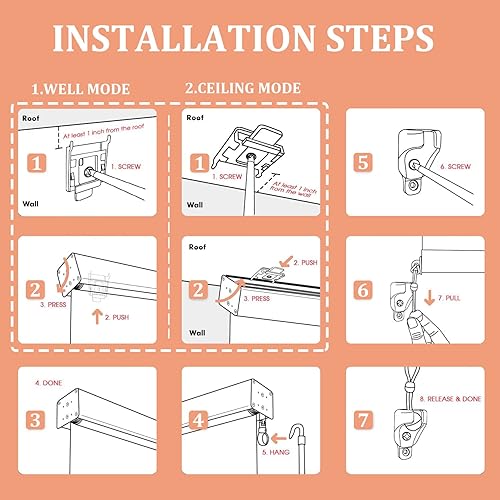 Miniatura 6 de VICLLAX Persiana enrollable de alta calidad para exteriores, 200GSM, 95% para patio, con cenefa de aluminio (4 pies de ancho x 8 pies de largo),