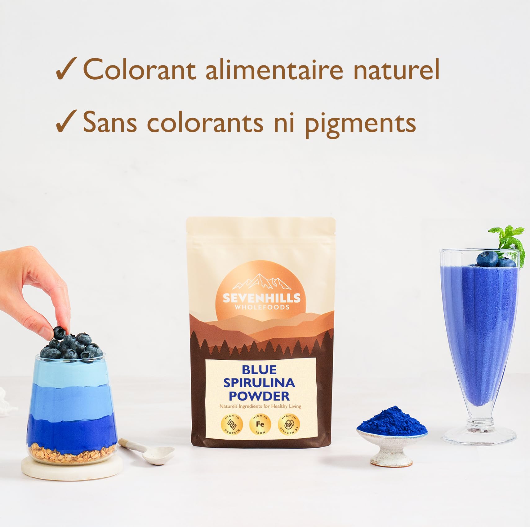Sevenhills Wholefoods Spiruline Bleue En Poudre 50g