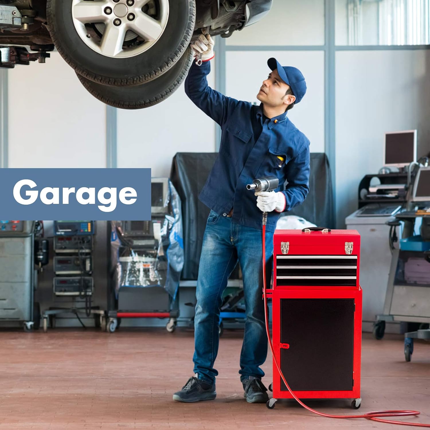 Tор Rаtеd Goplus Compact Tool Chest, 2PC Rolling Storage Tool Boxes w/ Wheels and Sliding Drawers, Metal Tools Organize Cabinet, Red Uр Tо 40% оƒƒ Goplus Compact Tool Chest, 2PC Rolling Storage Tool Boxes w/ Wheels and Sliding Drawers, Metal Tools Organize Cabinet, Red