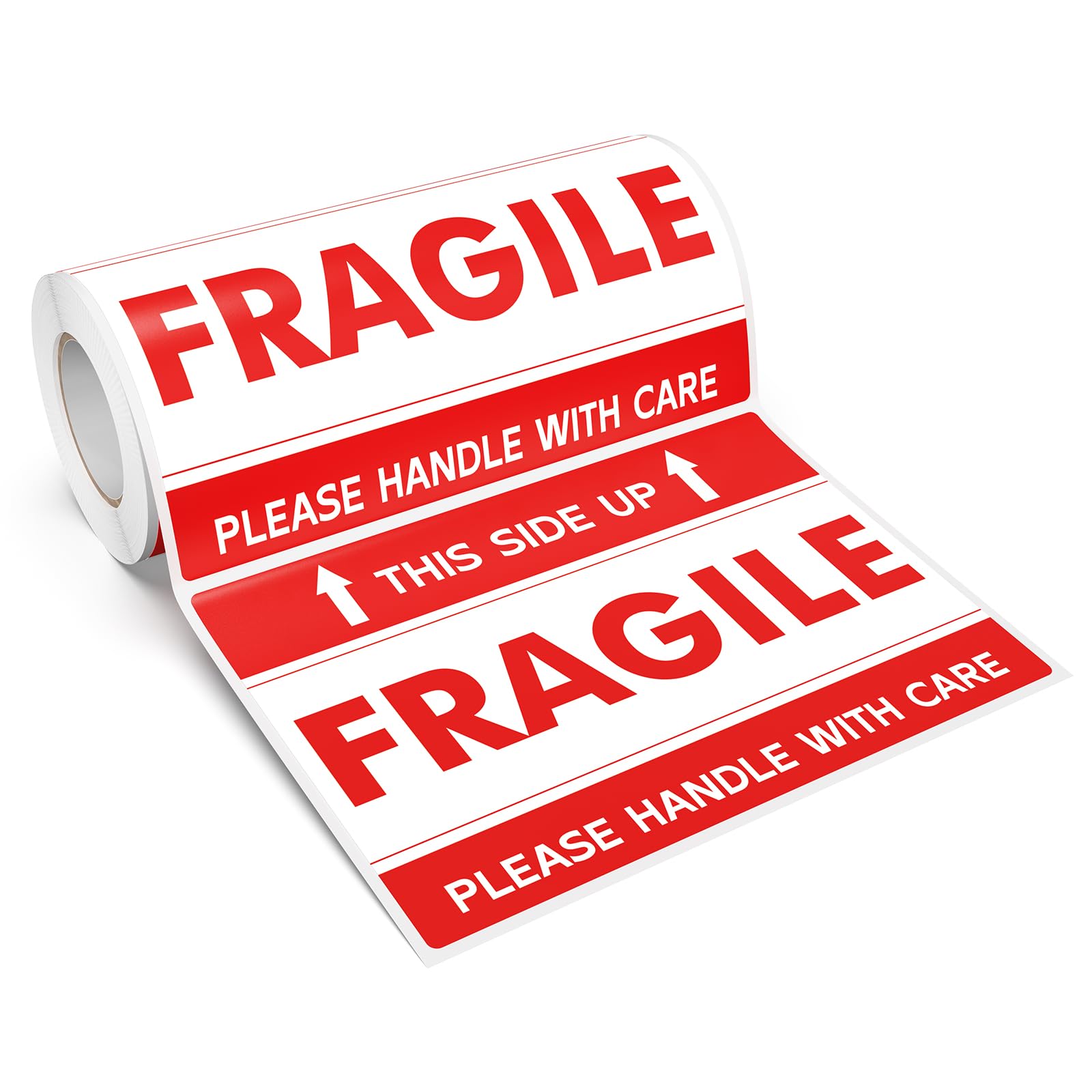 YIKIADA 120 PCS Fragile Stickers for Shipping and Moving 100 × 150 mm Vinyl Strong Adhesive Waterproof Handle with Care Labels — image 1