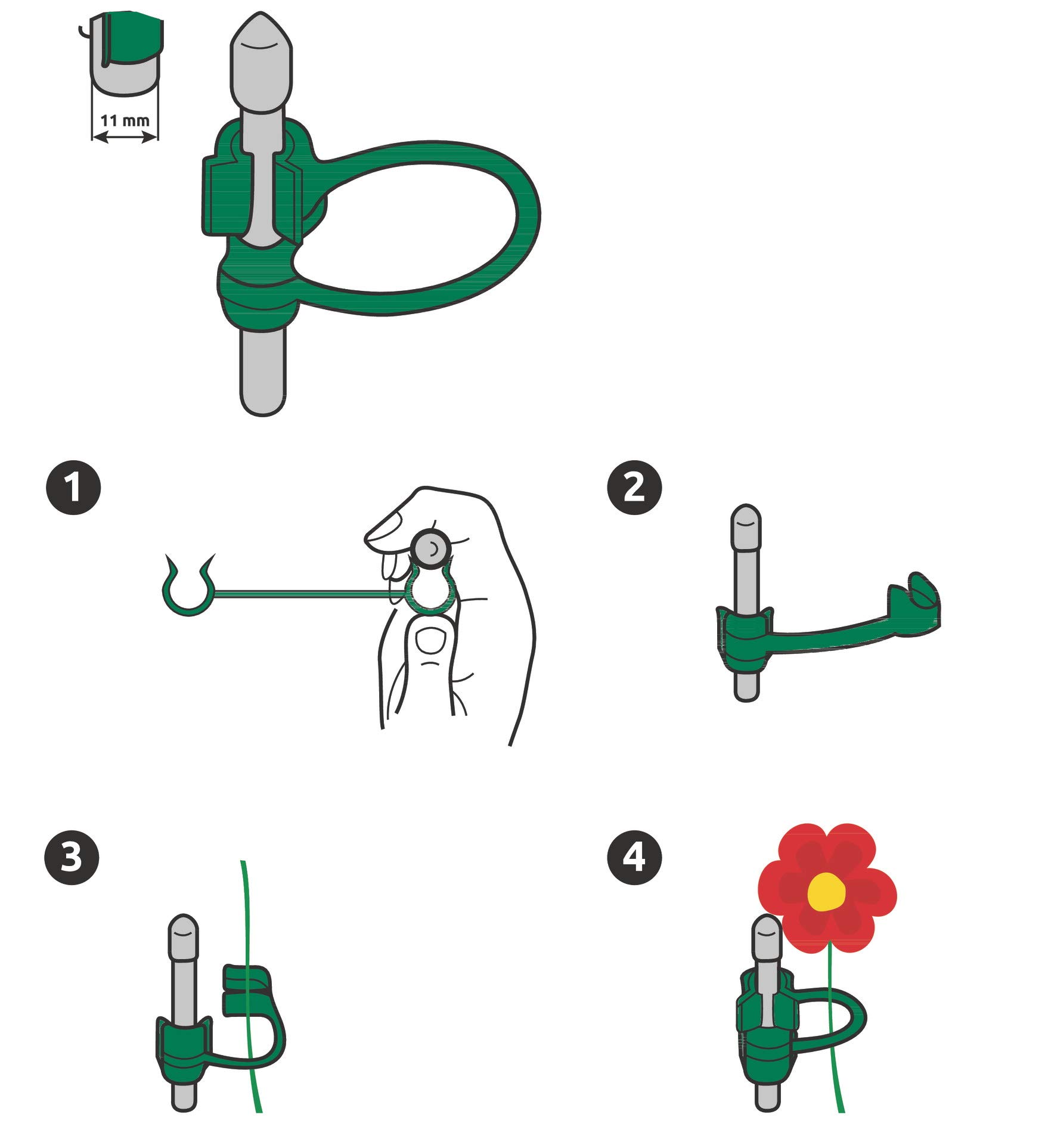 Windhager Rankhilfe-Clip f. DM:11mm, 5 STK. : Amazon.de: Garten
