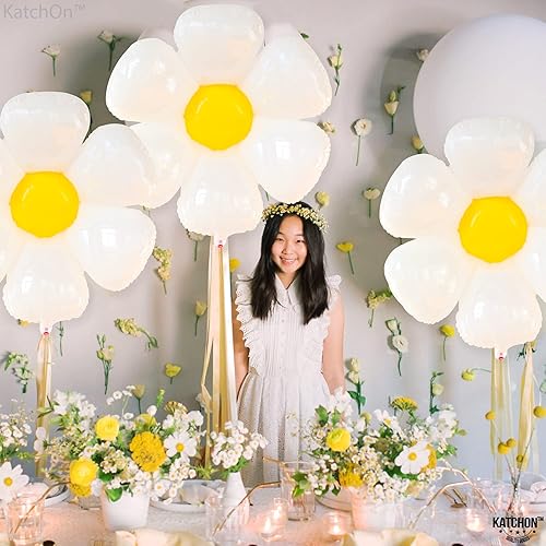 Miniatura 3 de KatchOn, Globos de margaritas para decoraciones de fiesta de margaritas – Grande de 30 pulgadas | Guirnalda de globos de margaritas para