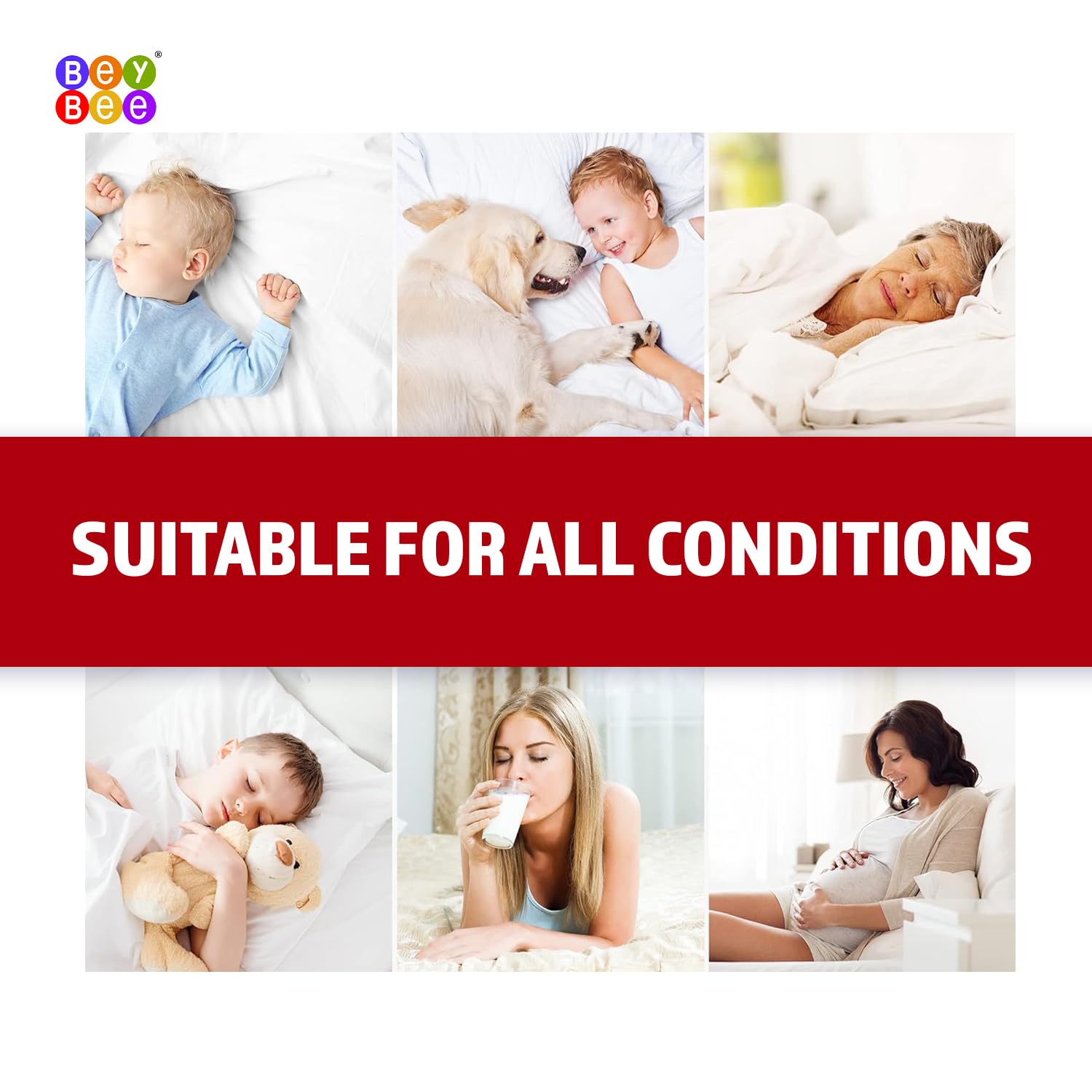 BeyBee 100% Waterproof Interlock Mattress Protector | Breathable, Hypoallergenic, Washable & 2X Absorbency | Soft & Slim Easy Elastic Fitted Bed Protector (Size-75 * 48, Maroon) - Image 5 thumbnail