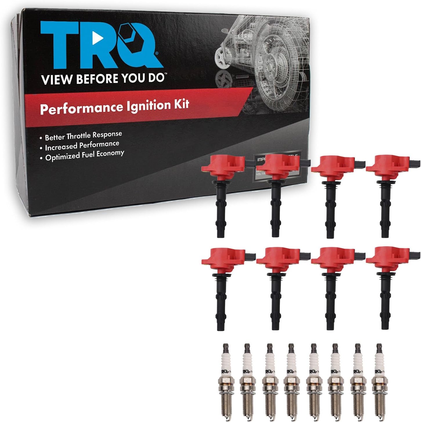 TRQ Ignition Kit Compatible with 2007-2010 Mercedes-Benz CL550 2007-2009 CLK550 2007-2011 CLS550 E550 2010-2015 G550 2007-2012 GL450 2008-2012 GL550 2008-2011 ML550 S550 SL550