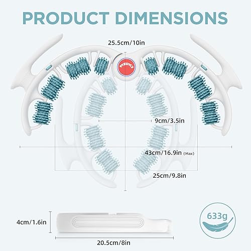 Miniatura 6 de Herramienta de masaje para celulitis, masajeador de drenaje linfático, rodillo muscular, masaje de fascia profunda, eliminación de piel con