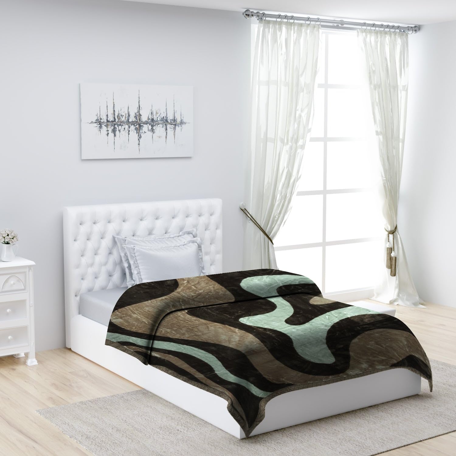 Monte Carlo Winter Blanket - Green & Brown -18 Monte Carlo Winter Blanket - Green & Brown -18