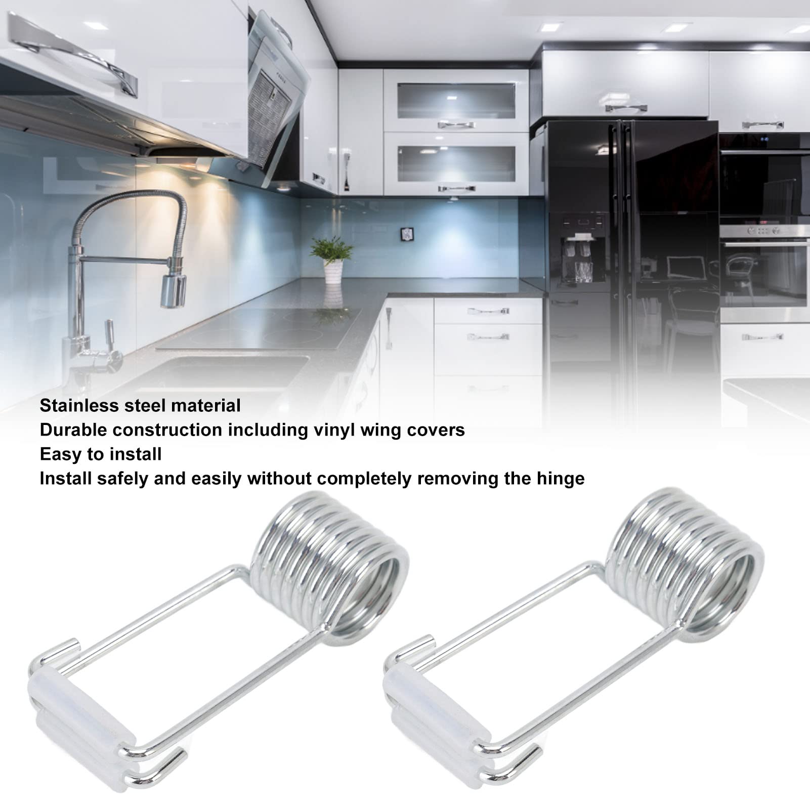 Self closing Door Pressure Spring Hinge Pin Door, Stainless Steel Spring Hinge for Cabinet Doors, Kitchen Doors, Bedroom Doors, Bathroom Doors