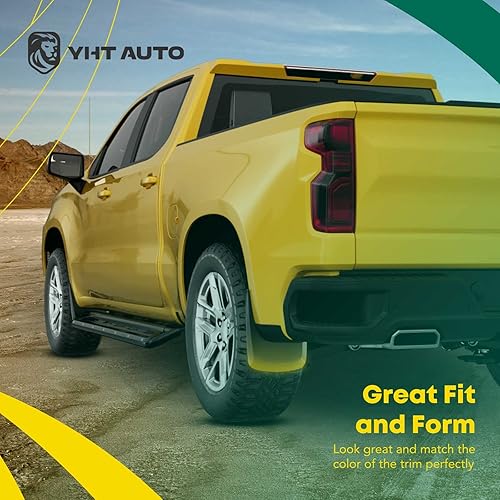 Miniatura 7 de YHTAUTO Juego de 4 protectores contra salpicaduras de barro de repuesto para Ford F-150 2015-2020 Pickup, sin guardabarros de fábrica, delantero y