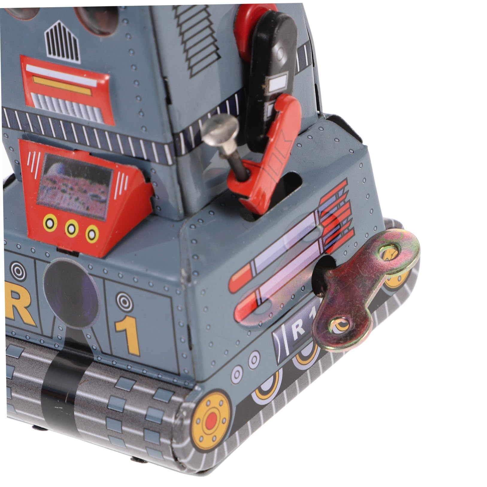 WOONEKY Robot Clásico De Cuerda Juguete De Hojalata Robot De Juguete Antiguo Niño Navidad Estatua