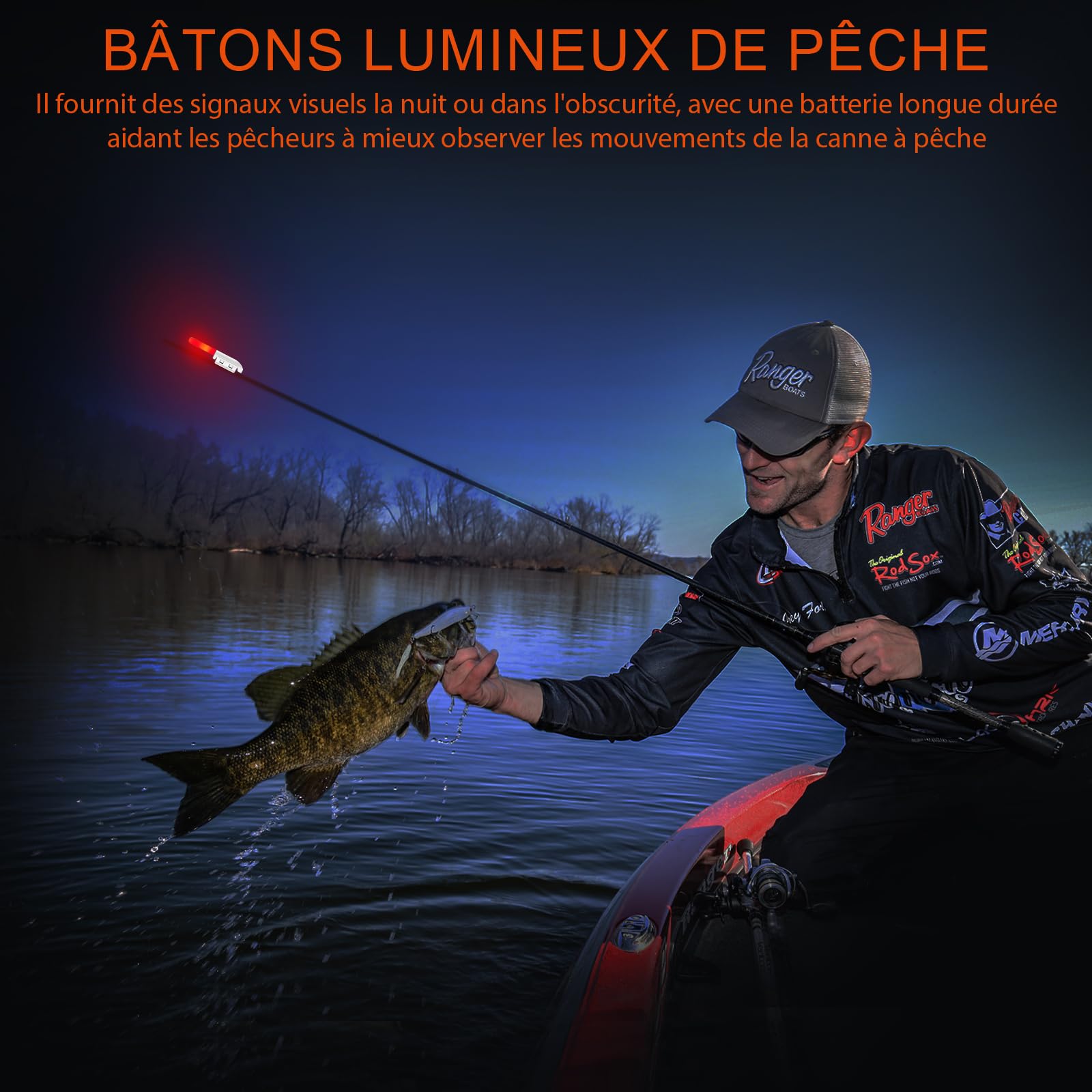 Accessoire Camping Bâtons Lumineux Pêche TobeBright - Vert, Pack De 5, LED, Pour Pêche De Nuit Accessoires Pêche Nuit LED