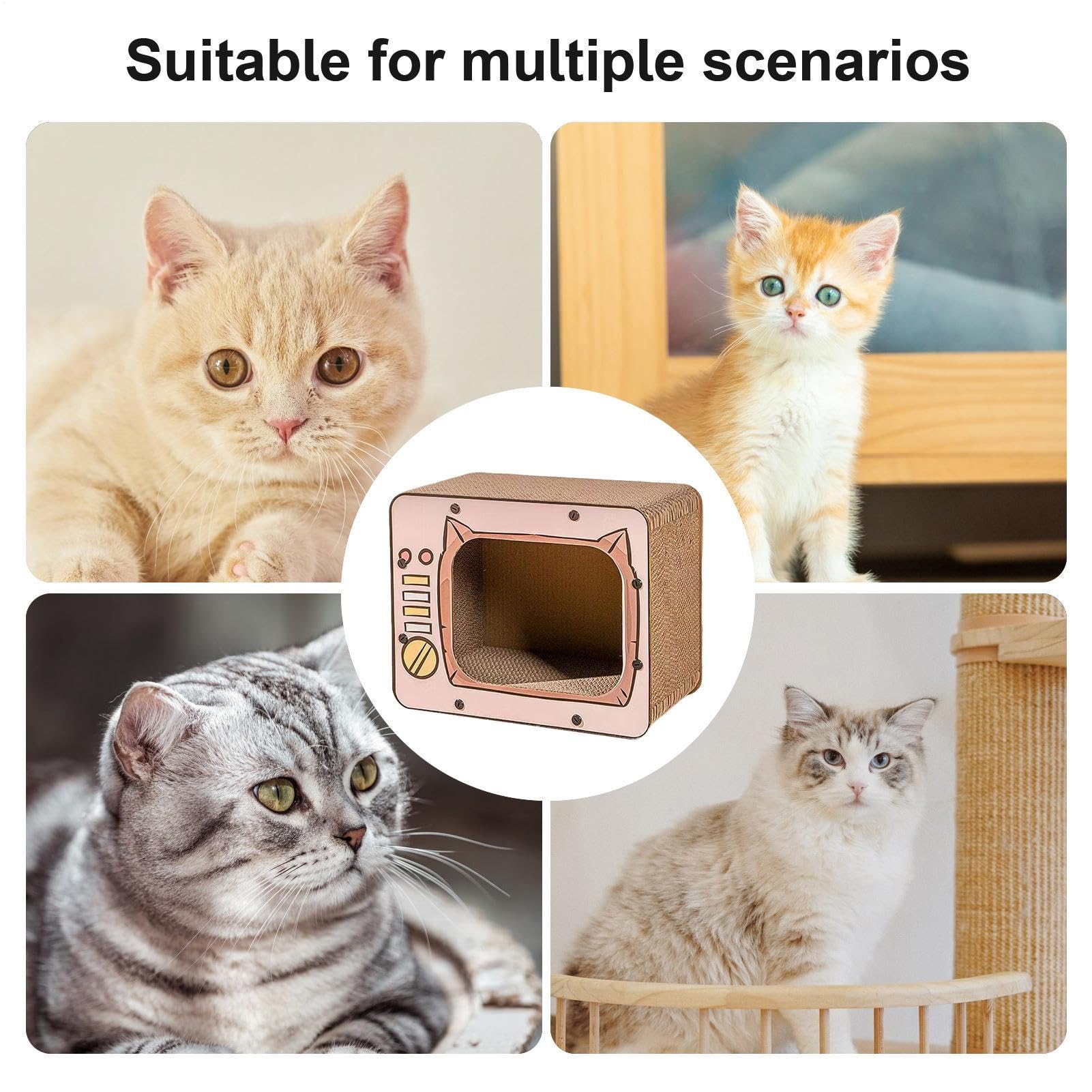 Maison À Griffoirs Chat,Jeu Interactif De Grimper pour Animaux | Maison en Carton avec Planche À Gratter pour Chat | pour Protection Meubles Enrichissement Jeu Exercice Petits Animaux D'Intérieur